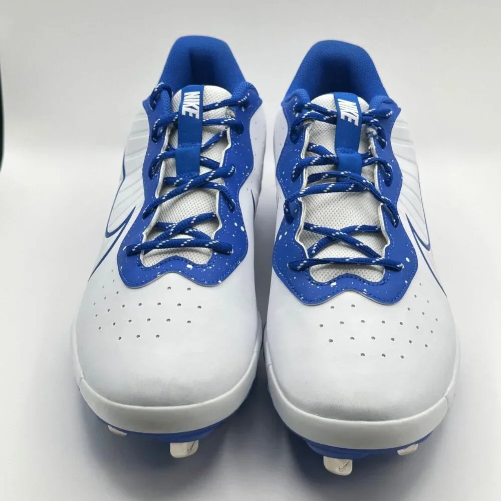 Men's Nike Alpha Huarache Varsity 4 Low White/Hyper Royal DJ6516-102 Size 13 NEW - Picture 2 of 8